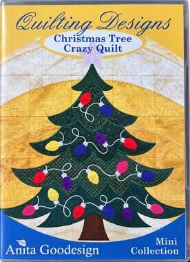 Anita Goodesign Christmas Tree Crazy Quilt Collection Embroidery CD 25 Designs